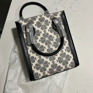 Kate Spade Black and White Floral Mini Bag